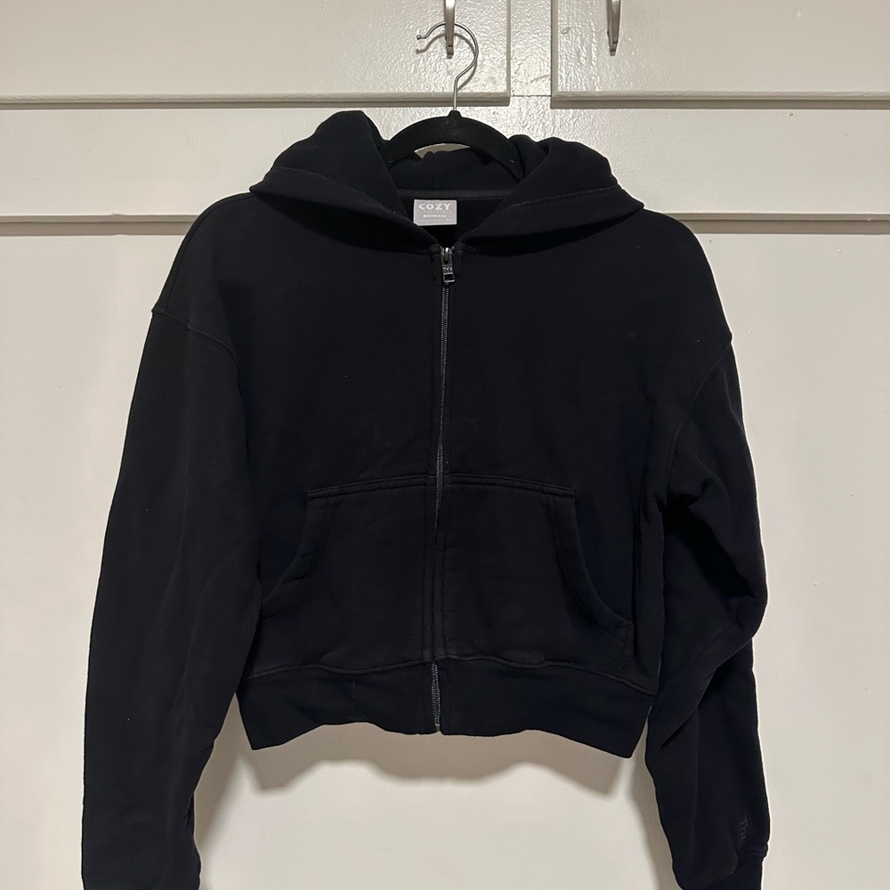Aritzia TNA Cozy Fleeze Boyfriend Boxy Zip Up Hoodie - Picture 3 of 4